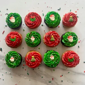 Mini 🧁 Christmas Cupcakes (Dozen)